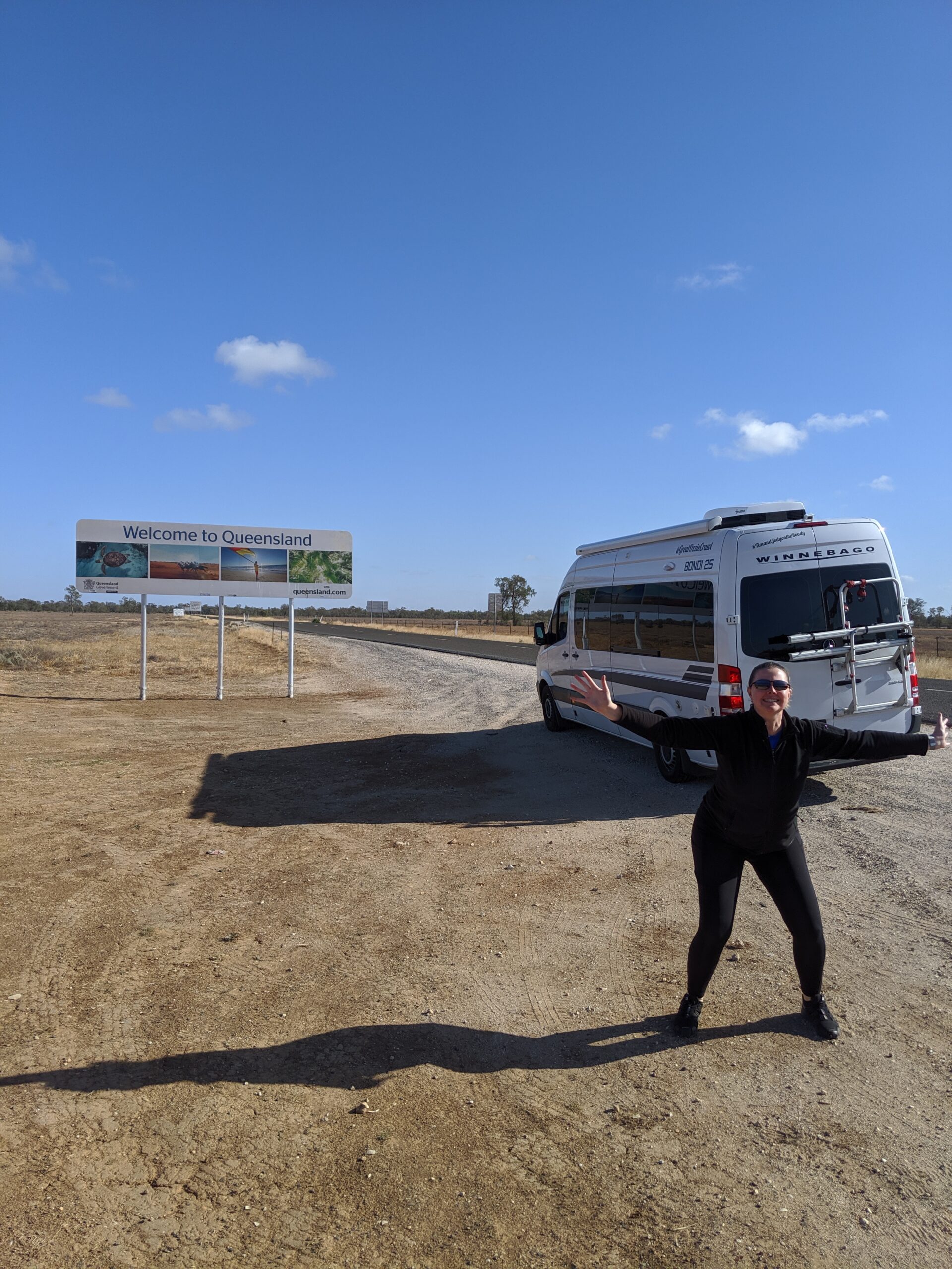 Van at the roadhouse